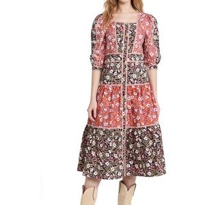 NWT Glamorous Folk Poplin Midi Dress